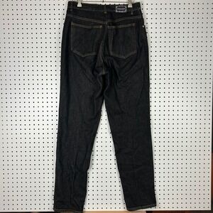 Encore Jeans 30x34 Black XL Dark Wash Denim Pleated Front USA Y2K Tapered Leg